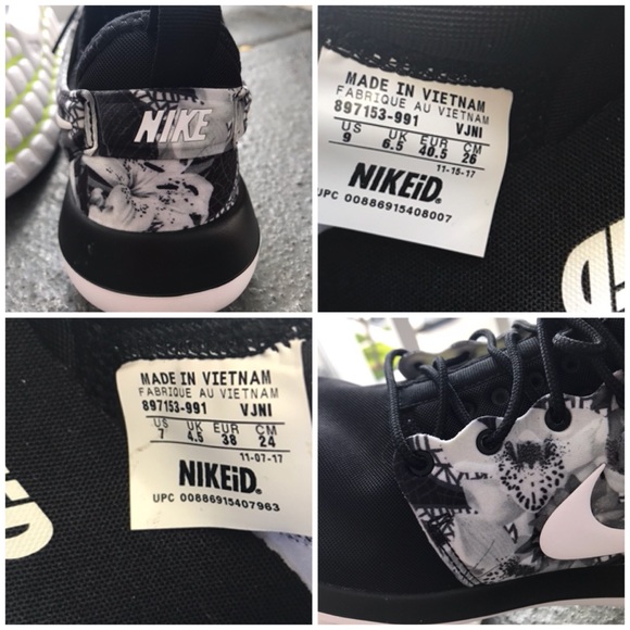 NWT Nike ID Roshe Two Print Black WMNS. - Picture 8 of 8